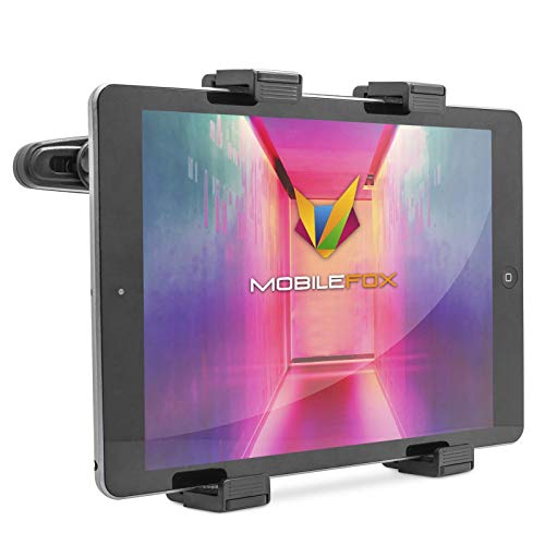 mobilefox® 360° KFZ Kopfstützen Halterung Tablethalterung Auto Sitzhalterung Headrest Holder Halter Tablet PC Halterung für portablen DVD Player / tragbaren Mediaplayer von mobilefox