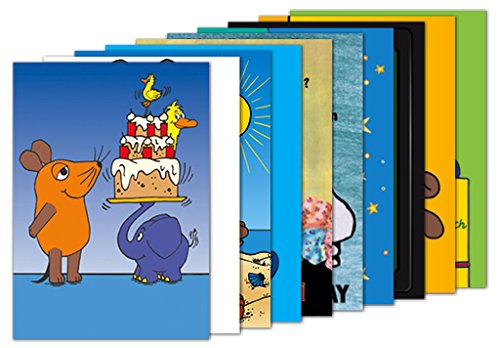 10er-Set: Postkarten A6 +++ MIX SET Nr. 1 von modern times +++ 10 KINDERGEBURTSTAG-Motive +++ von modern times