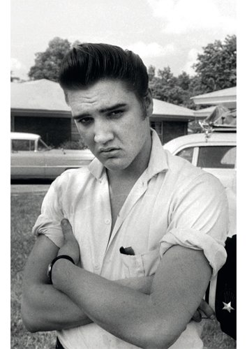Magnet 8,5x5,5 cm +++ LUSTIG von modern times +++ ELVIS PRESLEY WHITE SHIRT - MAGNETE +++ MODERN TIMES © ABG EPE IP LLC elvis.com von modern times