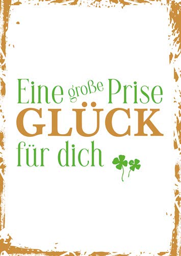 Postkarte A6 +++ GOLDKARTE von modern times +++ EINE GROSSE PRISE GLÜCK +++ MODERN TIMES © GOLD von modern times