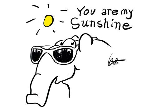 Postkarte A6 +++ OTTO von modern times +++ YOU ARE MY SUNSHINE +++ MODERN TIMES © Ottifant Productions GmbH von modern times