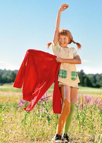 Postkarte A6 +++ PIPPI LANGSTRUMPF von modern times +++ PL PIPPI TORERO +++ KARTENKOMBINAT © Saltkråkan AB & AB Svensk Filmind von modern times