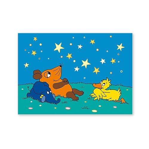 Postkarte A6 +++ SENDUNG MIT DER MAUS von modern times +++ STERNENHIMMEL +++ ARTCONCEPT © SCHMITT-MENZEL/STREICH von modern times