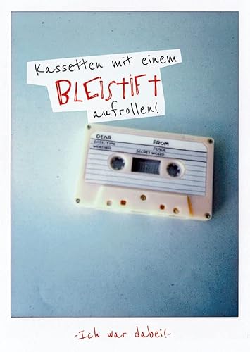 Postkarte A6 +++ LUSTIG von modern times +++ KASSETTEN MIT EINEM BLEISTIFT +++ MODERN TIMES© Design: Katrin Diekhof Postkarte A6 +++ LUSTIG von modern times +++ KASSETTEN MIT EINEM BLEISTIFT +++ MODERN TIMES© Design: Katrin Diekhof von modern times