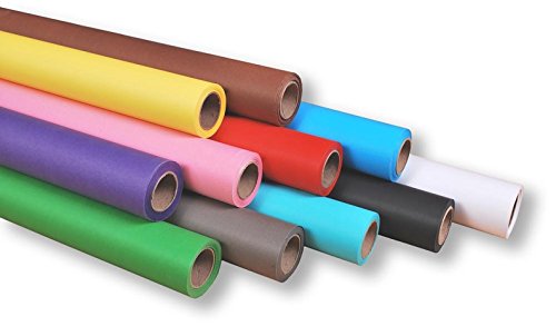 moderntex 3 Rollen Hintergrundkarton freie Farbwahl 10m x 2,72m, Papierhintergrund 160g/m² von moderntex