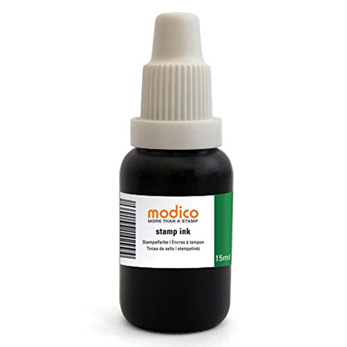 modico Office Stempelfarbe, Nachfüllfarbe, 15 ml, Farbe: Grün von modico