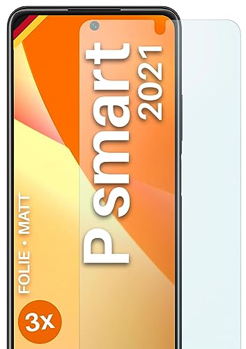 moex® FlexProtect Schutzfolie matt kompatibel mit Huawei P smart 2021 Folie gegen Reflexionen, Anti Reflex Displayschutz, matte Displayfolie, robust und Kratzfest – 3 Stück von moex