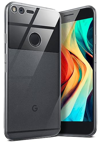 moex Aero Case kompatibel mit Google Pixel XL - Hülle aus Silikon, komplett transparent, Klarsicht Handy Schutzhülle Ultra dünn, Handyhülle durchsichtig einfarbig, Klar von moex