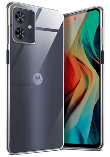 moex Aero Case kompatibel mit Motorola Moto G54 5G - Hülle aus Silikon, komplett transparent, Klarsicht Handy Schutzhülle Ultra dünn, Handyhülle durchsichtig einfarbig, Klar von moex