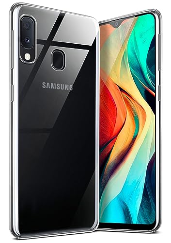 moex Aero Case kompatibel mit Samsung Galaxy A20e - Hülle aus Silikon, komplett transparent, Klarsicht Handy Schutzhülle Ultra dünn, Handyhülle durchsichtig einfarbig, Klar von moex