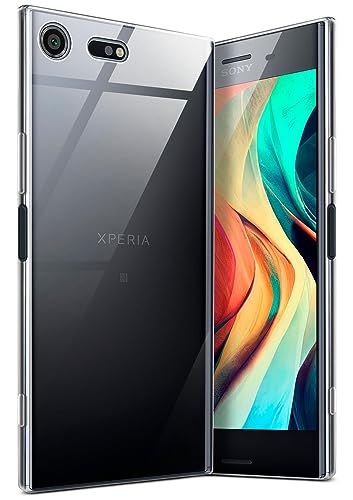 moex Aero Case kompatibel mit Sony Xperia XZ Premium - Hülle aus Silikon, komplett transparent, Klarsicht Handy Schutzhülle Ultra dünn, Handyhülle durchsichtig einfarbig, Klar von moex