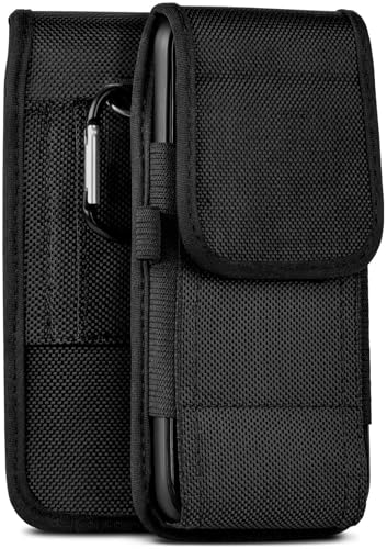 moex Agility Case für Google Pixel 9 Pro - Hülle mit Gürtel Schlaufe, Gürteltasche mit Karabiner + Stifthalter, Outdoor Handytasche aus Nylon, 360 Grad Vollschutz - Schwarz von moex