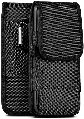 moex Agility Case für Redmi Note 12 Pro (4G) - Hülle mit Gürtel Schlaufe, Gürteltasche mit Karabiner + Stifthalter, Outdoor Handytasche aus Nylon, 360 Grad Vollschutz - Schwarz von moex
