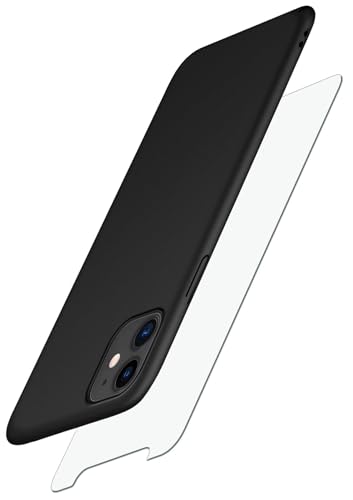 moex Alpha Case für Apple iPhone 11 Hülle mit Schutzfolie, Ultra Dünne Schutzhülle, 360 Grad Stoßfest, Hardcase und Displayschutz, Minimalistische Handyhülle in Matt Schwarz moex Alpha Case für Apple iPhone 11 Hülle mit Schutzfolie, Ultra Dünne Schutzhülle, 360 Grad Stoßfest, Hardcase und Displayschutz, Minimalistische Handyhülle in Matt Schwarz von moex