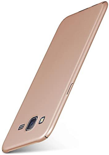 moex Alpha Case für Samsung Galaxy J5 (2015) Hülle Ultra Dünn, Schutzhülle mit erhöhtem Kameraschutz, Slim Cover Hardcase Backcover, Dünnste Handyhülle Minimalistisch, Matt Gold von moex