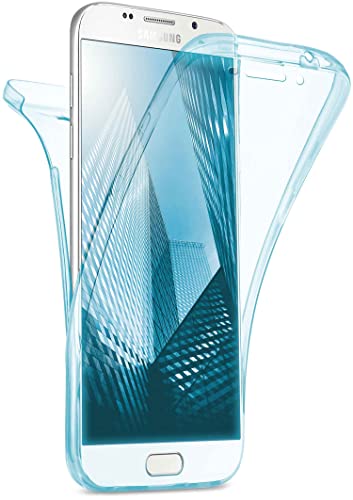 moex Double Case für Samsung Galaxy A5 (2016) Hülle Silikon Transparent, 360 Grad Full Body Rundum-Schutz, Komplett Schutzhülle beidseitig, Handyhülle vorne und hinten - Türkis von moex