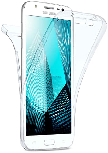 moex Double Case für Samsung Galaxy J5 (2016) Hülle Silikon Transparent, 360 Grad Full Body Rundum-Schutz, Komplett Schutzhülle beidseitig, Handyhülle vorne und hinten - Klar von moex