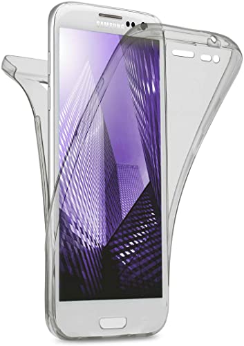 moex Double Case für Samsung Galaxy S3 / S3 Neo Hülle Silikon Transparent, 360 Grad Full Body Rundum-Schutz, Komplett Schutzhülle beidseitig, Handyhülle vorne und hinten - Grau von moex