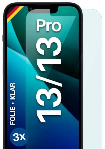 moex FlexProtect Schutzfolie kompatibel mit Apple iPhone 13/13 Pro Displayschutz nur 0.2 mm dünn, Folie für das Display, HD Ultra klar und extra kratzfest - 3 Stück von moex