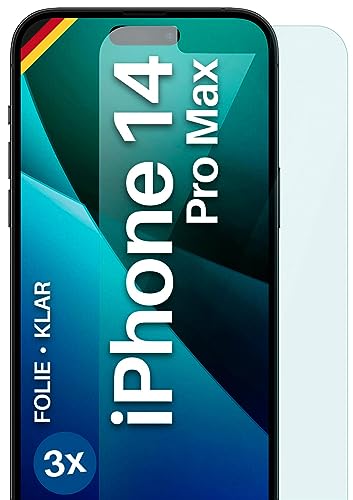moex FlexProtect Schutzfolie kompatibel mit Apple iPhone 14 Pro Max Displayschutz nur 0.2 mm dünn, Folie für das Display, HD Ultra klar und extra kratzfest - 3 Stück moex FlexProtect Schutzfolie kompatibel mit Apple iPhone 14 Pro Max Displayschutz nur 0.2 mm dünn, Folie für das Display, HD Ultra klar und extra kratzfest - 3 Stück von moex