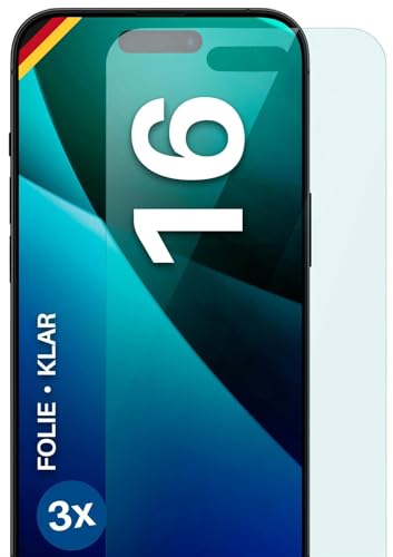 moex FlexProtect Schutzfolie kompatibel mit Apple iPhone 16 Displayschutz nur 0.2 mm dünn, Folie für das Display, HD Ultra klar und extra Kratzfest - 3 Stück moex FlexProtect Schutzfolie kompatibel mit Apple iPhone 16 Displayschutz nur 0.2 mm dünn, Folie für das Display, HD Ultra klar und extra Kratzfest - 3 Stück von moex