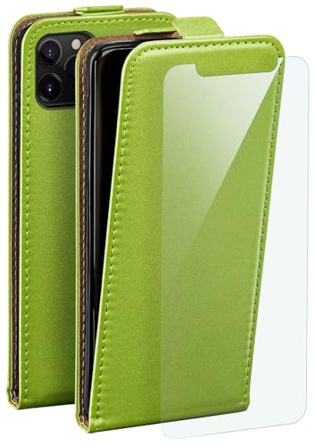 moex Flip Case für Apple iPhone 11 Pro Hülle, PU Lederhülle, Klapphülle, Handytasche, Schutzhülle mit Schutzfolie, Handyhülle klappbar, 360 Grad Rundum-Schutz - Grün von moex