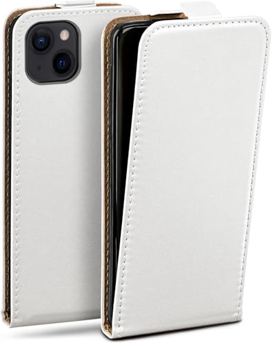 moex Flip Case für iPhone 14 Hülle klappbar, 360 Grad Rundum Komplett-Schutz, Klapphülle aus Vegan Leder, Handytasche mit vertikaler Klappe, magnetisch - Weiß moex Flip Case für iPhone 14 Hülle klappbar, 360 Grad Rundum Komplett-Schutz, Klapphülle aus Vegan Leder, Handytasche mit vertikaler Klappe, magnetisch - Weiß von moex