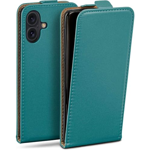 moex Flip Case für iPhone 16 Hülle klappbar, 360 Grad Rundum Komplett-Schutz, Klapphülle aus Vegan Leder, Handytasche mit vertikaler Klappe, magnetisch - Petrol moex Flip Case für iPhone 16 Hülle klappbar, 360 Grad Rundum Komplett-Schutz, Klapphülle aus Vegan Leder, Handytasche mit vertikaler Klappe, magnetisch - Petrol von moex
