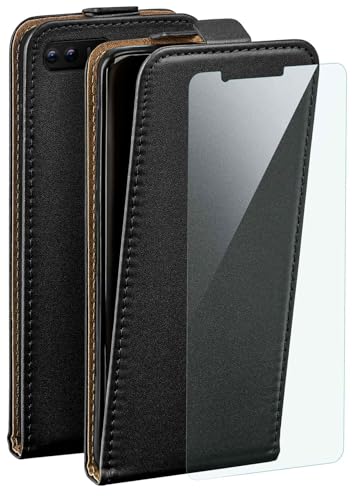 moex Flip Case für Huawei Honor 8 Hülle, PU Lederhülle, Klapphülle, Handytasche, Schutzhülle mit Schutzfolie, Handyhülle klappbar, 360 Grad Rundum-Schutz - Schwarz von moex