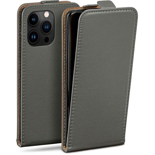 moex Flip Case für iPhone 16 Pro Hülle klappbar, 360 Grad Rundum Komplett-Schutz, Klapphülle aus Vegan Leder, Handytasche mit vertikaler Klappe, magnetisch - Grau moex Flip Case für iPhone 16 Pro Hülle klappbar, 360 Grad Rundum Komplett-Schutz, Klapphülle aus Vegan Leder, Handytasche mit vertikaler Klappe, magnetisch - Grau von moex
