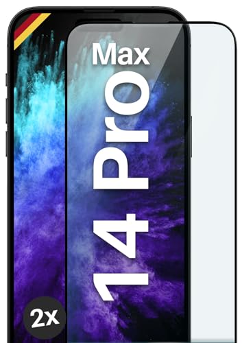 moex Full Screen Schutzglas kompatibel mit Apple iPhone 14 Pro Max - Schutzfolie randlos, ganzer Bildschirm, Curved 3D Schutzglas Folie, Clear 2x Schwarz moex Full Screen Schutzglas kompatibel mit Apple iPhone 14 Pro Max - Schutzfolie randlos, ganzer Bildschirm, Curved 3D Schutzglas Folie, Clear 2x Schwarz von moex