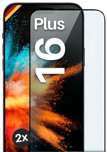 moex Full Screen Schutzglas kompatibel mit Apple iPhone 16 Plus - Schutzfolie randlos, ganzer Bildschirm, Curved 3D Schutzglas Folie, Clear 2x Schwarz moex Full Screen Schutzglas kompatibel mit Apple iPhone 16 Plus - Schutzfolie randlos, ganzer Bildschirm, Curved 3D Schutzglas Folie, Clear 2x Schwarz von moex