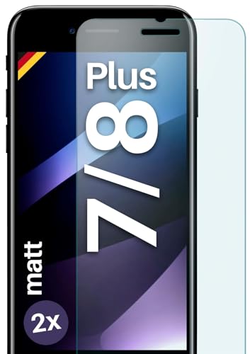 moex Glas kompatibel mit iPhone 7 Plus/iPhone 8 Plus - Folie Matt aus Glas, Anti Reflex Displayschutz kratzfest, Matte 9H Schutzfolie, 2x Stück von moex