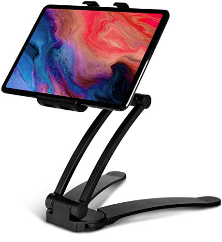 moex Halterung Tablet Ständer Tisch Tablet Halter Handy mit Adapter für Wand und Decke kompatibel mit iPad, MediaPad, Kindle, Smartphone, Galaxy Tab, Switch - Schwarz von moex