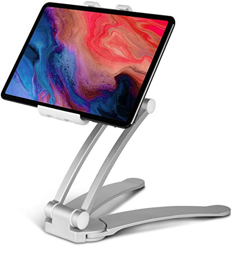 moex Halterung Tablet Ständer Tisch Tablet Halter Handy mit Adapter für Wand und Decke kompatibel mit iPad, MediaPad, Kindle, Smartphone, Galaxy Tab, Switch - Weiß von moex