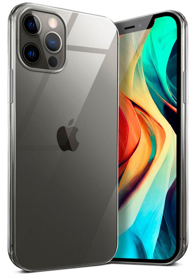 moex Handyhülle moex® Aero Case für Apple iPhone 12 Pro, Hülle Silikon durchsichtig, Clear Schutzhülle Transparent Silikonhülle von moex