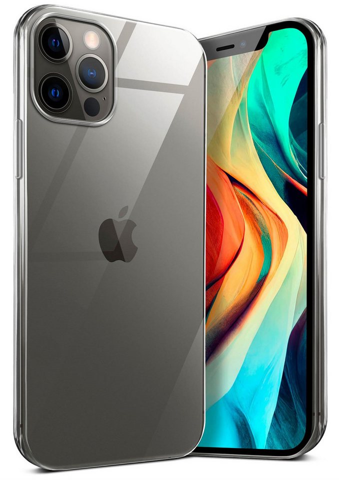 moex Handyhülle moex® Aero Case für Apple iPhone 12 Pro Max, Hülle Silikon durchsichtig, Clear Schutzhülle Transparent Silikonhülle von moex
