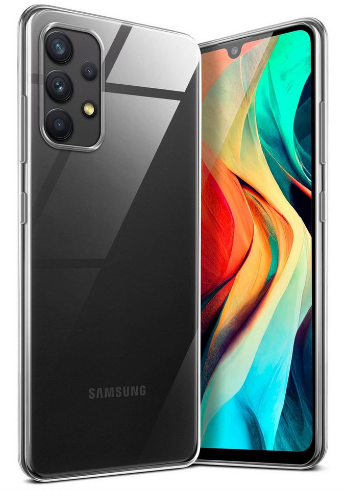moex Handyhülle moex® Aero Case für Samsung Galaxy A32 (4G), Hülle Silikon durchsichtig, Clear Schutzhülle Transparent Silikonhülle von moex