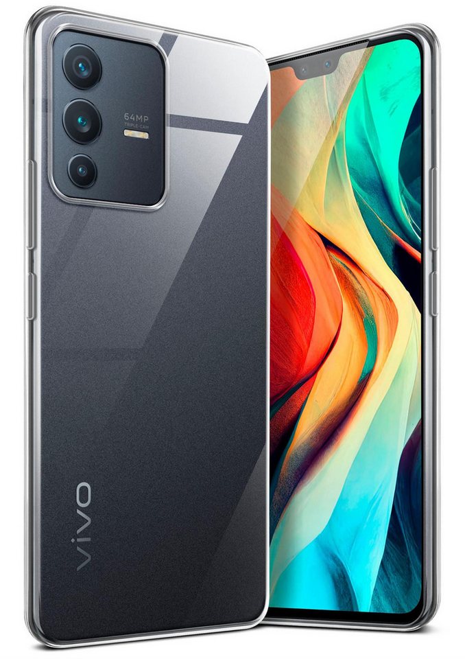 moex Handyhülle moex® Aero Case für vivo V23 5G, Hülle Silikon durchsichtig, Clear Schutzhülle Transparent Silikonhülle von moex