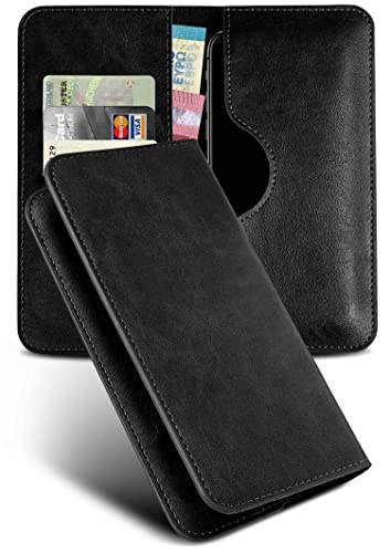 moex Handyhülle für Fairphone 3/3 Plus Hülle Klappbar mit Kartenfach, Schutzhülle aus Vegan Leder, Klapphülle zum Einstecken, 360 Grad Schutz Flip-Case Handytasche - Schwarz von moex