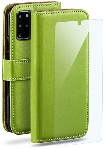 moex Handyhülle für Samsung Galaxy S20 Plus / 5G Hülle mit [Kartenfach] [Standfunktion] [Premium PU Leder] Schutzhülle Klapphülle Handytasche Lederhülle mit Schutzfolie - Grün von moex