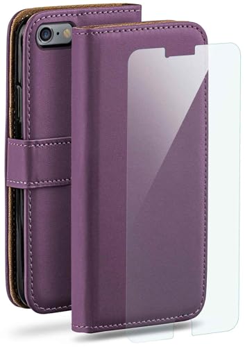 moex Handyhülle für iPhone 6s Plus / 6 Plus Hülle mit [Kartenfach] [Standfunktion] [Premium PU Leder] Schutzhülle Klapphülle Handytasche Lederhülle mit Schutzfolie - Lila von moex
