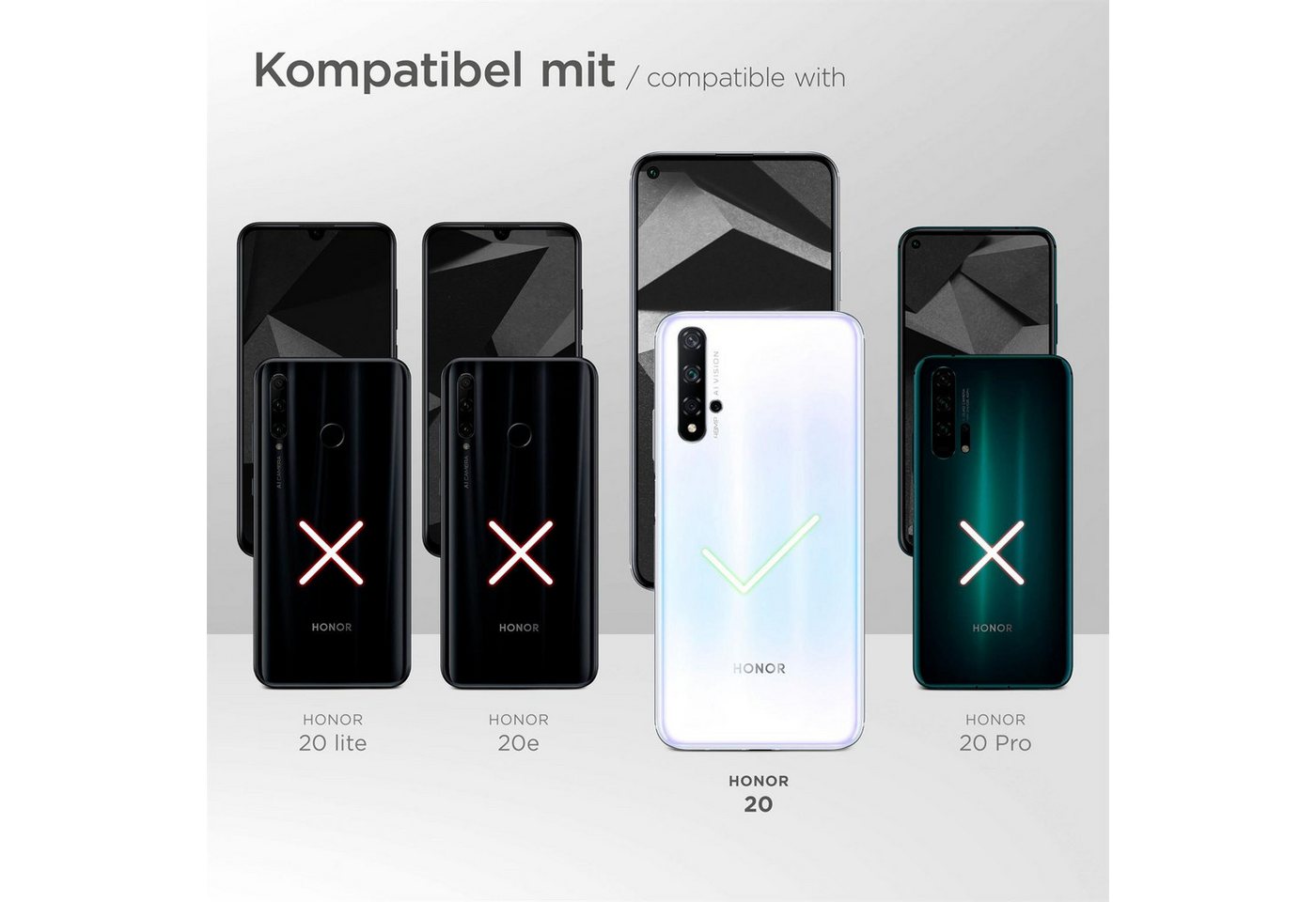 moex Handyhülle moex® Alpha Case für Honor 20, Hülle ultra dünn, Hardcase Back Cover, Schutzhülle Minimalistisch von moex