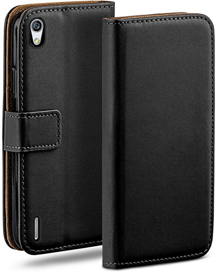 moex Handyhülle moex® Book Case für Huawei Ascend P7, Hülle mit Kartenfach Klapphülle PU Leder, Flip Case Wallet Lederhülle von moex