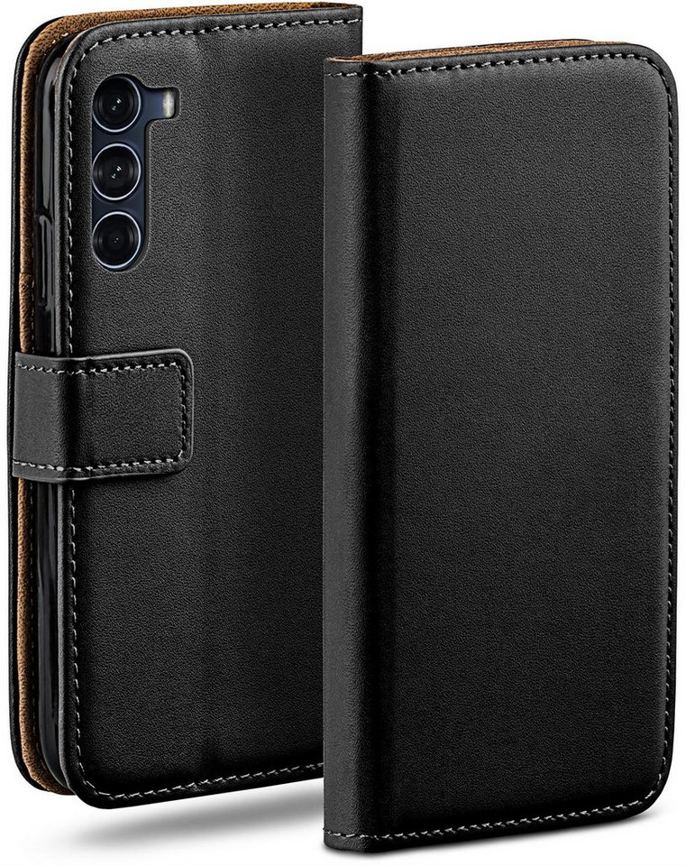 moex Handyhülle moex® Book Case für Motorola Moto G200 5G, Hülle mit Kartenfach Klapphülle PU Leder, Flip Case Wallet Lederhülle von moex