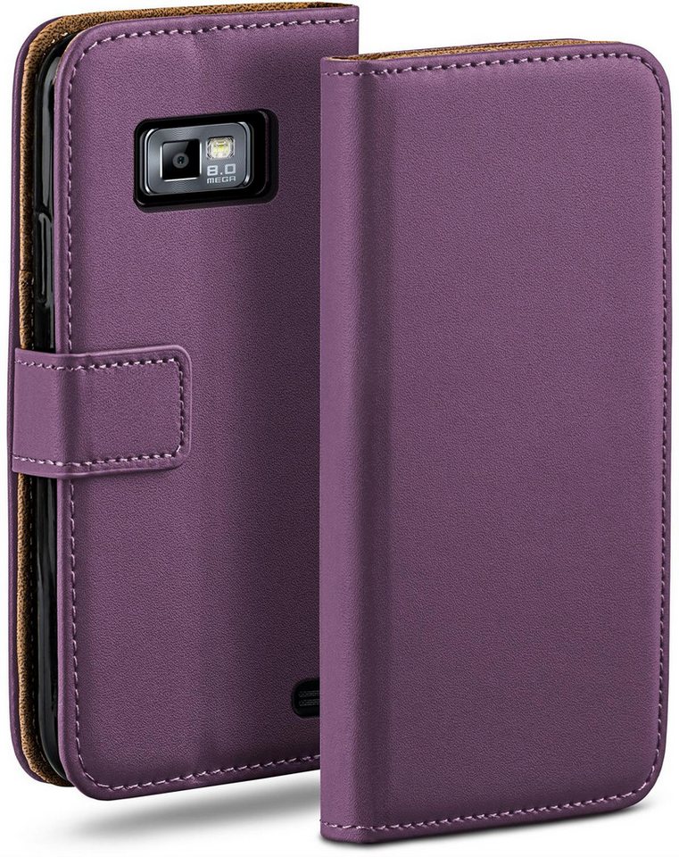 moex Handyhülle moex® Book Case für Samsung Galaxy S2 Plus, Hülle mit Kartenfach Klapphülle PU Leder, Flip Case Wallet Lederhülle von moex