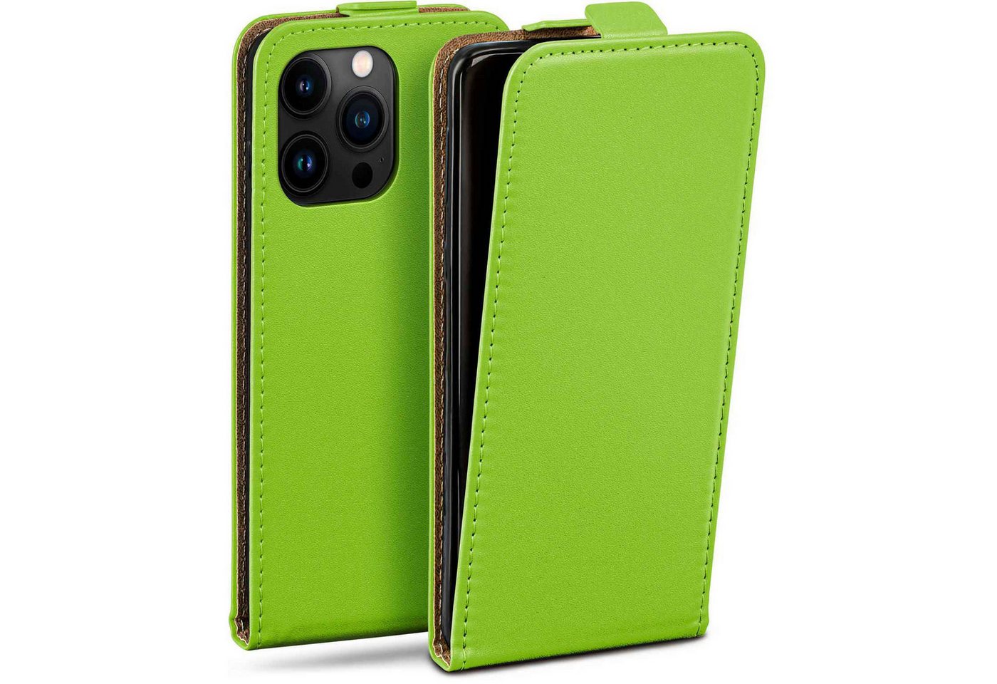 moex Handyhülle moex® Flip Case für Apple iPhone 16 Pro Max, Flip Case Klapphülle aus PU Leder, Hülle klappbar mit 360 Grad Schutz von moex
