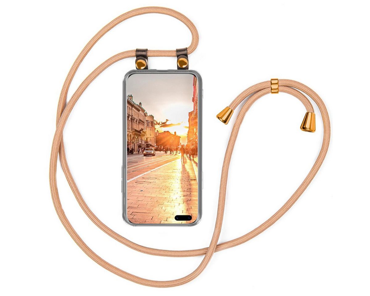 moex Handyhülle moex® Free Spirit für Huawei P40 Pro Plus, Hülle mit Band, Kette abnehmbar Handyband Handyhülle zum Umhängen von moex
