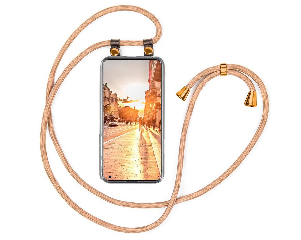 moex Handyhülle moex® Free Spirit für Oppo Find X3 Pro, Hülle mit Band, Kette abnehmbar Handyband Handyhülle zum Umhängen von moex