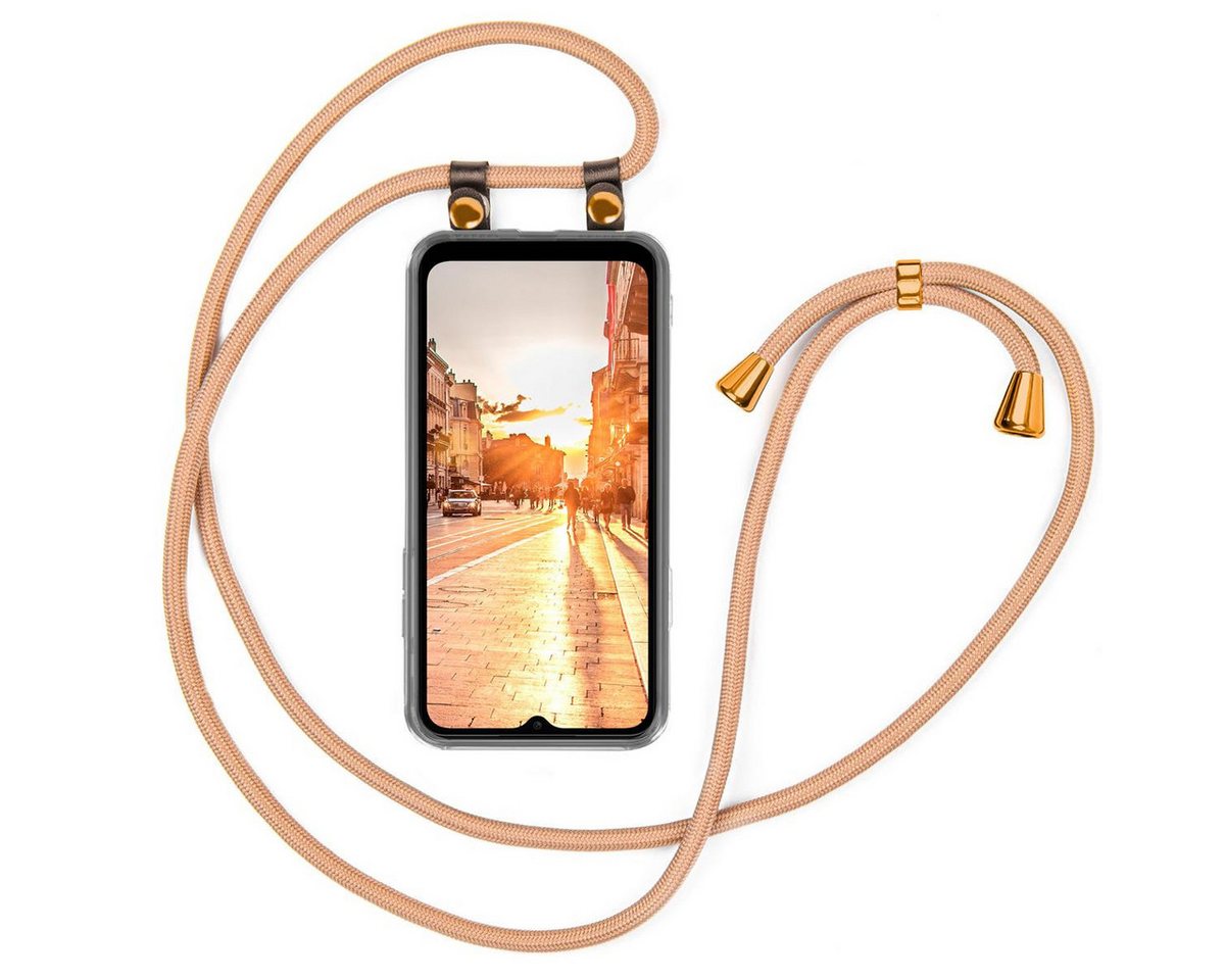 moex Handyhülle moex® Free Spirit für Samsung Galaxy A04s, Hülle mit Band, Kette abnehmbar Handyband Handyhülle zum Umhängen von moex